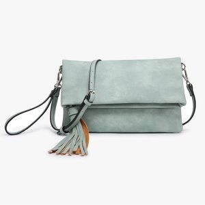 Austin Clutch/Crossbody - Lt teal color
